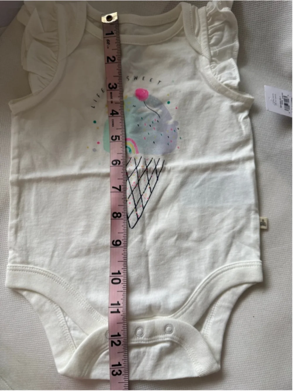 NWT Baby Gap 100% Organic Cotton Ice Cream Body Size 0-3months
